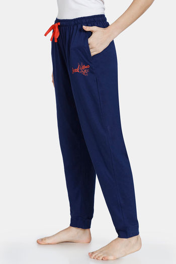 Buy Zivame Looney Tunes Knit Cotton Pyjama - Medieval Blue